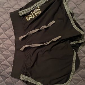 Justice shorts. Tween. Teen. Girls. Black and grey.